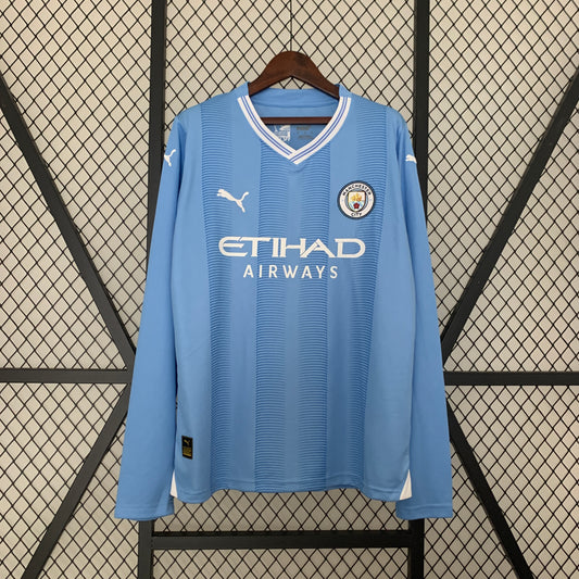 Camiseta Manchester City Local 2023/24 | Versión Fan Manga Larga