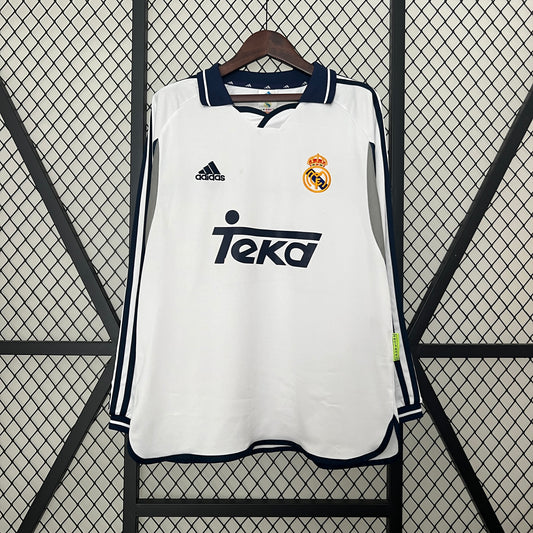 Camiseta Real Madrid 00/01 Local | Versión Fan Manga Larga